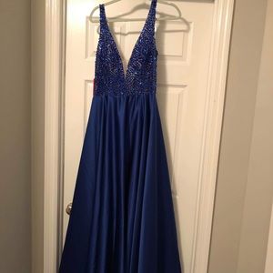 Royal blue prom dress